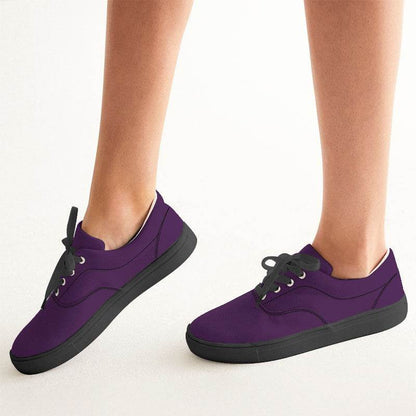 Deep Medium Purple Women's Canvas Sneakers (MPU1-ME-DE) - Woman CloseUp