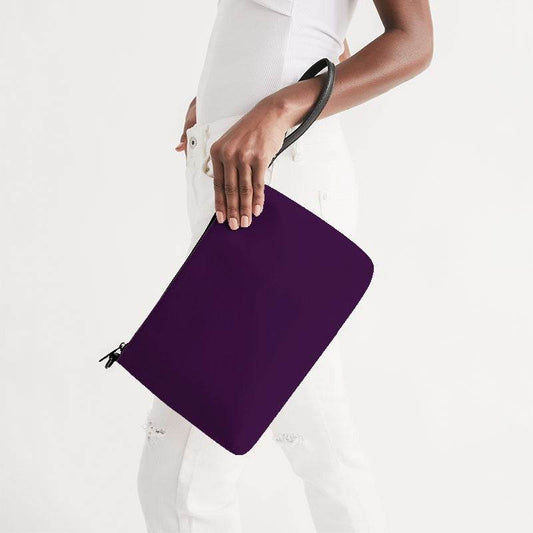 Deep Medium Purple Zip Pouch (MPU1-ME-DE) - Side Holding