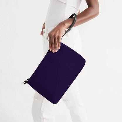 Deep Medium Purple Zip Pouch (PU-ME-DE) - Side Holding