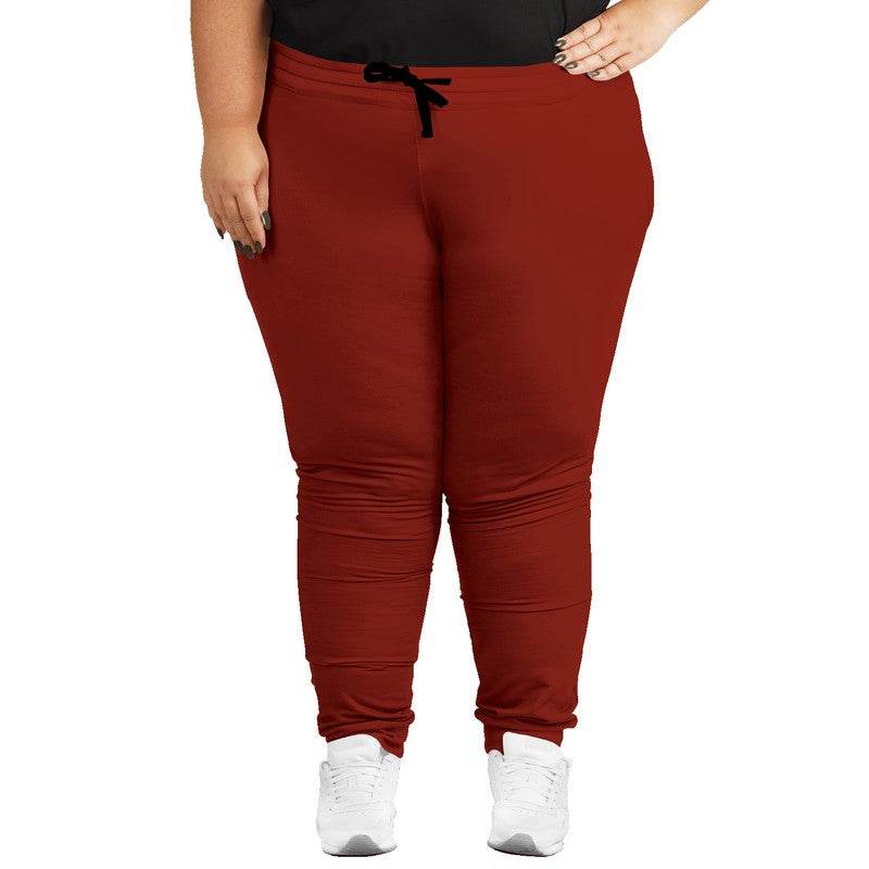 Deep Medium Red Joggers PLUS (R-ME-DE) - Woman Front PLUS