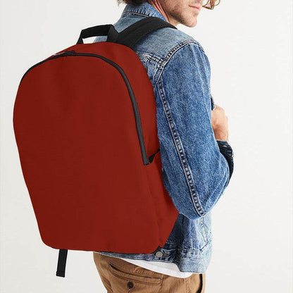 Deep Medium Red Waterproof Backpack (R-ME-DE) - Man CloseUp