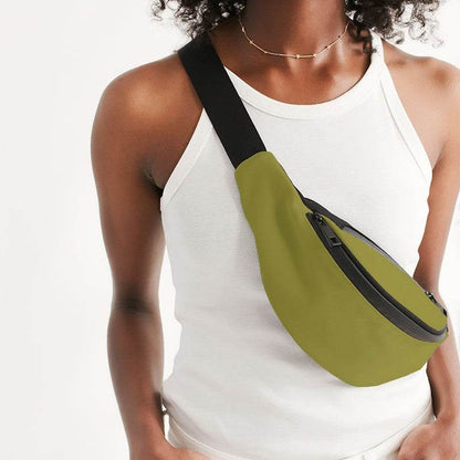 Deep Medium Yellow Belt Bag (LY2-ME-DE) - Woman Front CloseUp