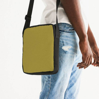 Deep Medium Yellow Messenger Pouch (LY3-ME-DE) - Man Side CloseUp