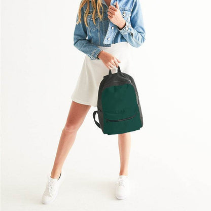 Deep Muted Blue-Green Canvas Backpack (BG-MU-DE) - Woman