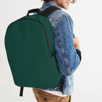 Deep Muted Blue-Green Waterproof Backpack (BG-MU-DE) - Man CloseUp