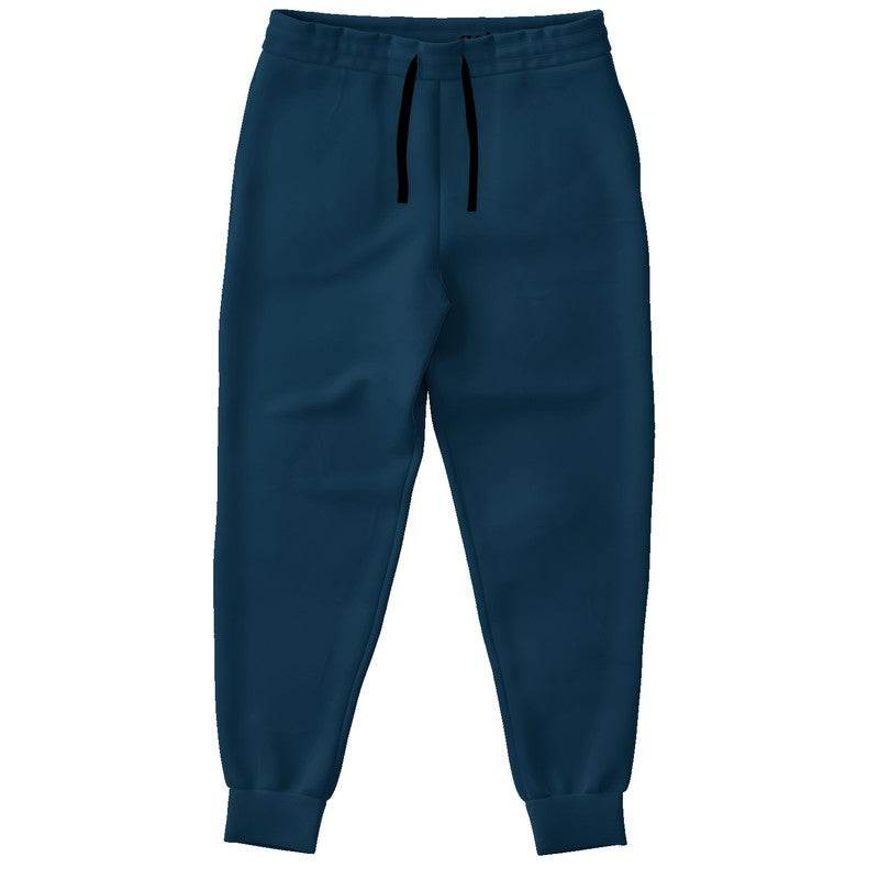 Deep Muted Blue Joggers (B-MU-DE) - Front