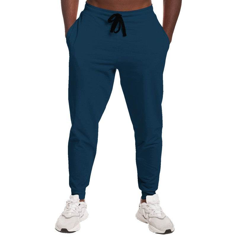Deep Muted Blue Joggers (B-MU-DE) - Man Front