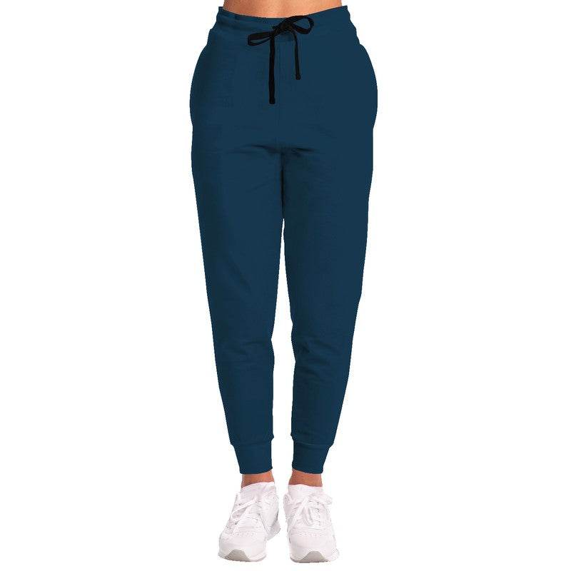 Deep Muted Blue Joggers (B-MU-DE) - Woman Front