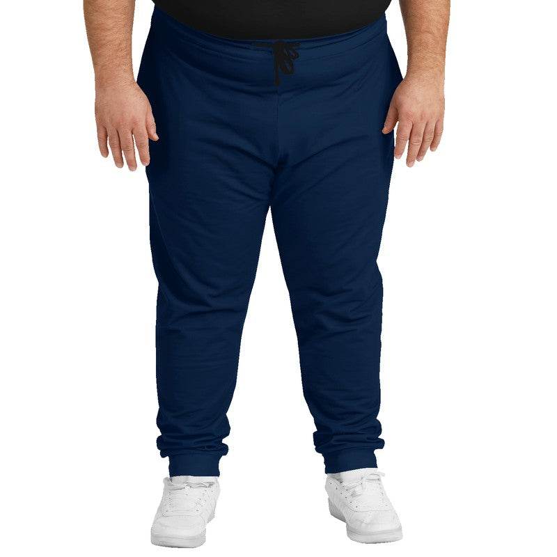 Deep Muted Blue Joggers PLUS (IB2-MU-DE) - Man Front PLUS