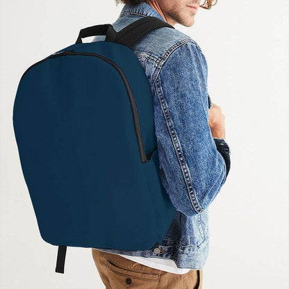 Deep Muted Blue Waterproof Backpack (B-MU-DE) - Man CloseUp