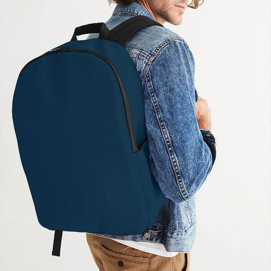 Deep Muted Blue Waterproof Backpack (B-MU-DE) - Man CloseUp