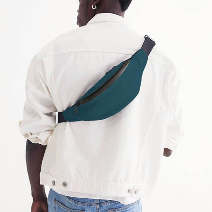 Deep Muted Cyan Belt Bag (BC2-MU-DE) - Man Back