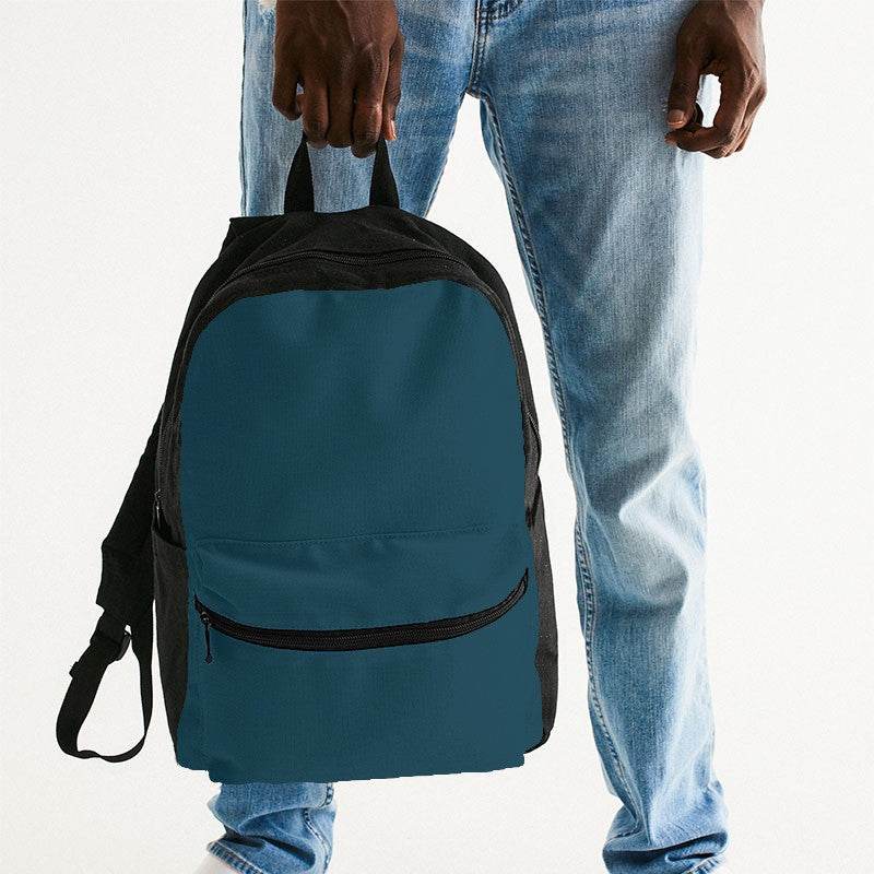 Deep Muted Cyan Canvas Backpack (BC2-MU-DE) - Man Holding