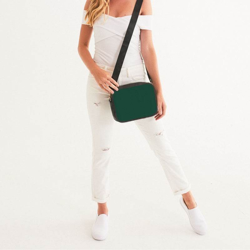 Deep Muted Green Crossbody Bag (BGG2-MU-DE) - Woman Front