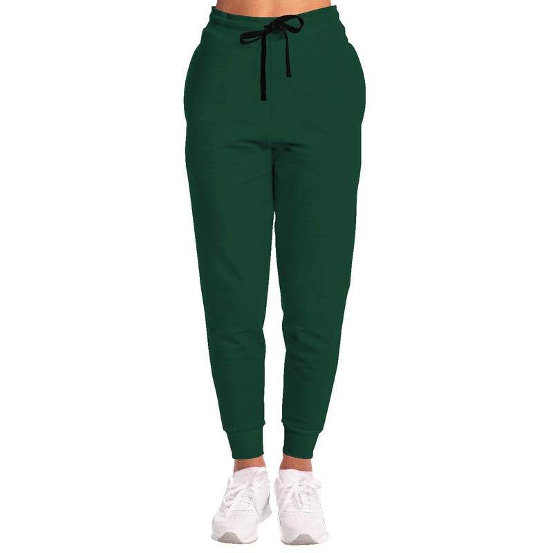 Deep Muted Green Joggers (BGG2-MU-DE) - Woman Front
