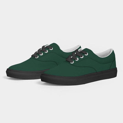 Deep Muted Green Women's Canvas Sneakers (BGG2-MU-DE) - Side 3