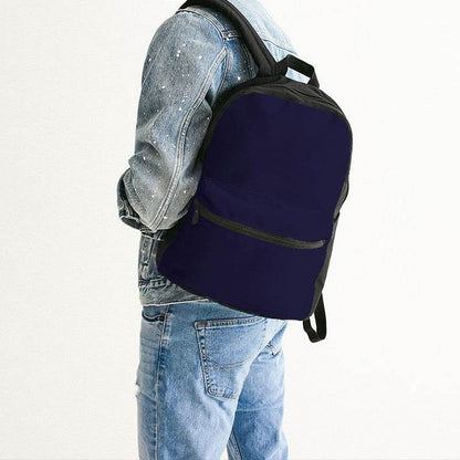 Deep Muted Indigo Canvas Backpack (PUI2-MU-DE) - Man Back CloseUp