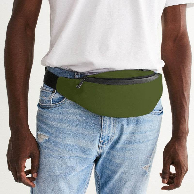 Deep Muted Lime Belt Bag (L-MU-DE) - Man Front CloseUp