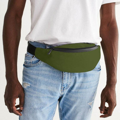 Deep Muted Lime Belt Bag (L-MU-DE) - Man Front CloseUp