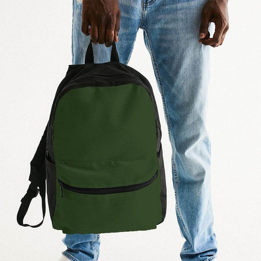 Deep Muted Lime Canvas Backpack (GL2-MU-DE) - Man Holding