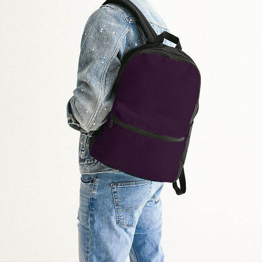 Deep Muted Magenta Canvas Backpack (M-MU-DE) - Man Back CloseUp
