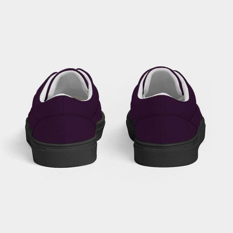 Deep Muted Magenta Women's Canvas Sneakers (M-MU-DE) - Back