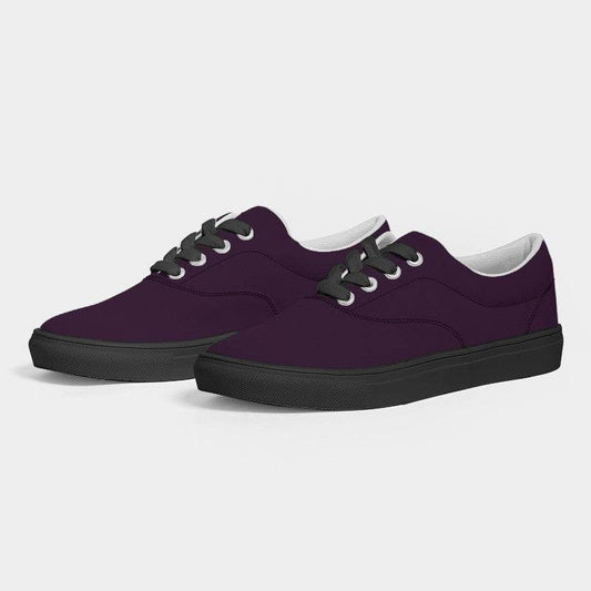 Deep Muted Magenta Women's Canvas Sneakers (M-MU-DE) - Side 3