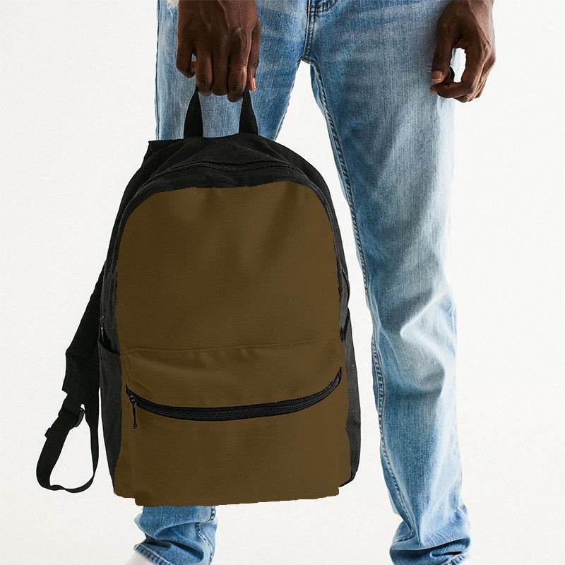 Deep Muted Orange Canvas Backpack (YO2-MU-DE) - Man Holding