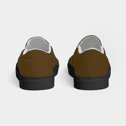 Deep Muted Orange Men's Slip-On Canvas Sneakers (YO2-MU-DE) - Back