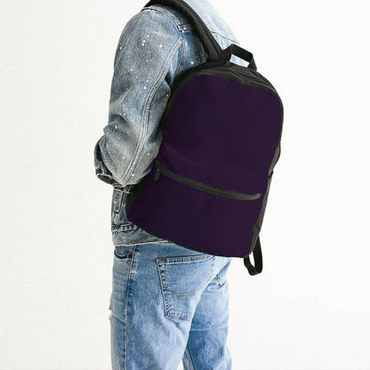 Deep Muted Purple Canvas Backpack (MPU2-MU-DE) - Man Back CloseUp