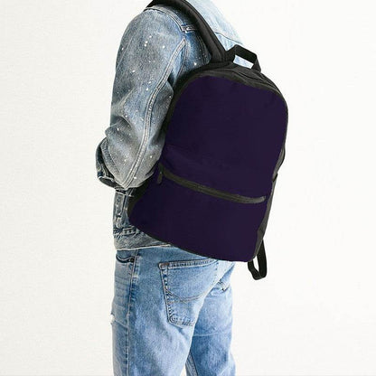Deep Muted Purple Canvas Backpack (PU-MU-DE) - Man Back CloseUp
