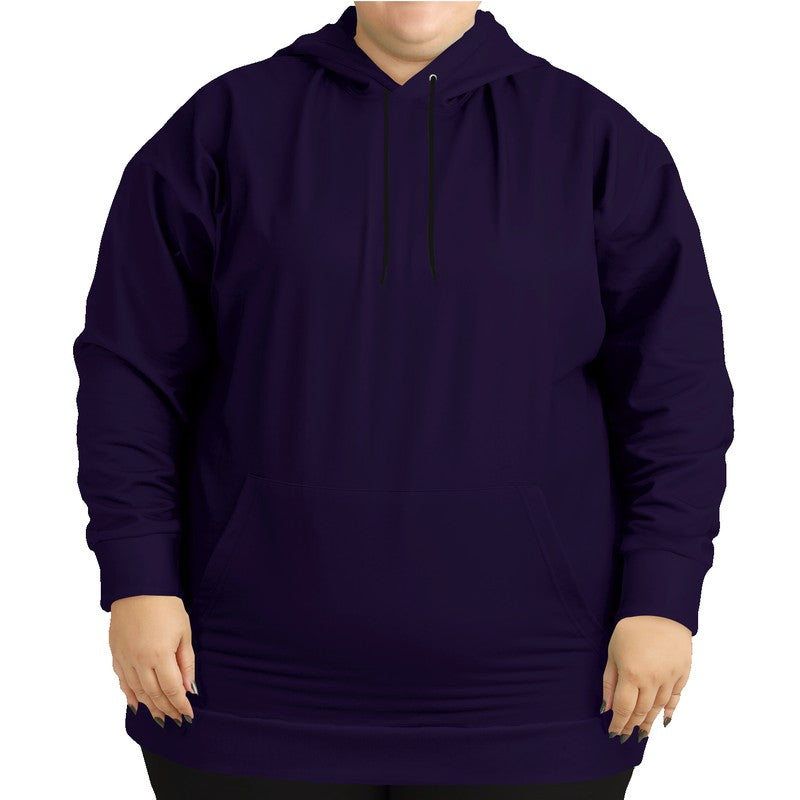 Deep Muted Purple Hoodie PLUS (PU-MU-DE) - Woman Front PLUS