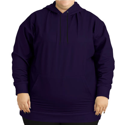 Deep Muted Purple Hoodie PLUS (PU-MU-DE) - Woman Front PLUS
