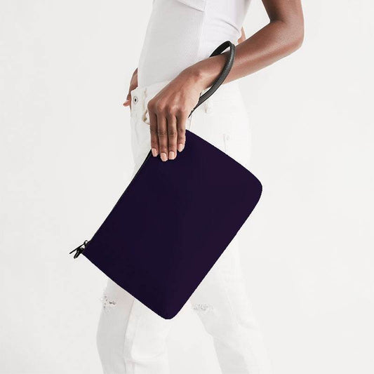 Deep Muted Purple Zip Pouch (PU-MU-DE) - Side Holding