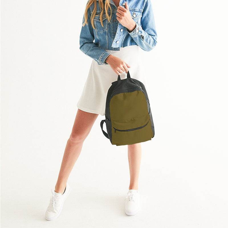Deep Muted Yellow Canvas Backpack (Y-MU-DE) - Woman