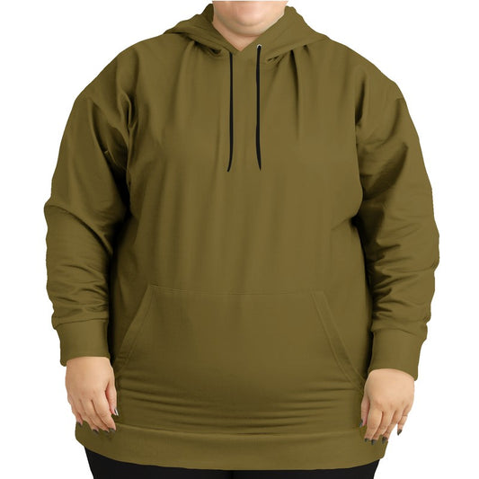 Deep Muted Yellow Hoodie PLUS (Y-MU-DE) - Woman Front PLUS