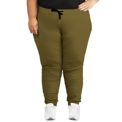 Deep Muted Yellow Joggers PLUS (Y-MU-DE) - Woman Front PLUS