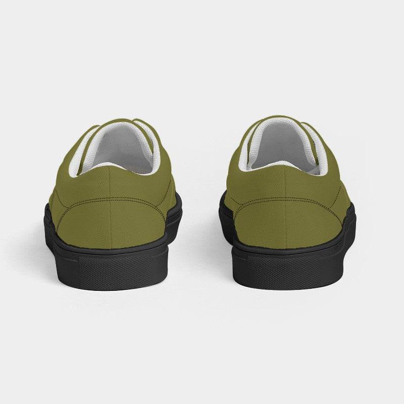 Deep Muted Yellow Women's Canvas Sneakers (LY2-MU-DE) - Back