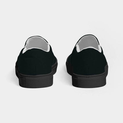 Deep Neutral Cyan Men's Slip-On Canvas Sneakers (C-NE-DE) - Back