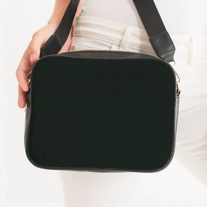 Deep Neutral Green Crossbody Bag (G-NE-DE) - Woman Front CloseUp