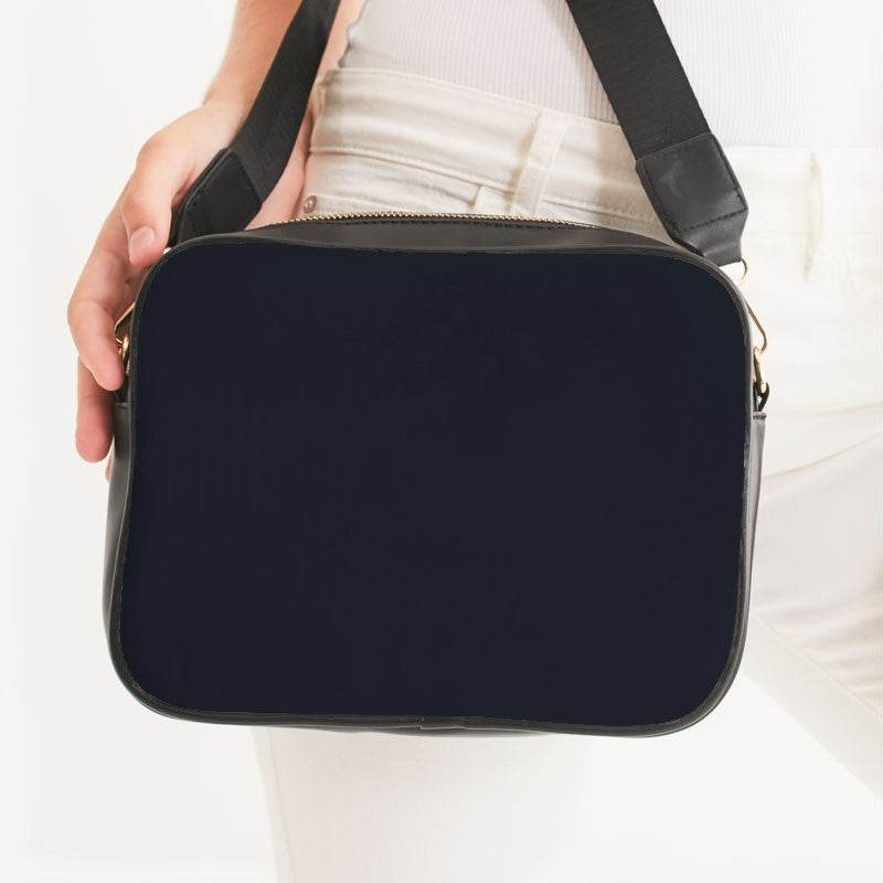 Deep Neutral Indigo Crossbody Bag (I-NE-DE) - Woman Front CloseUp