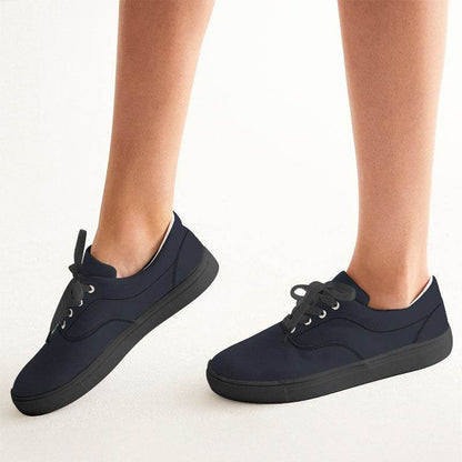Deep Neutral Indigo Women's Canvas Sneakers (I-NE-DE) - Woman CloseUp