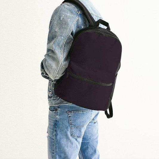 Deep Neutral Magenta Canvas Backpack (M-NE-DE) - Man Back CloseUp