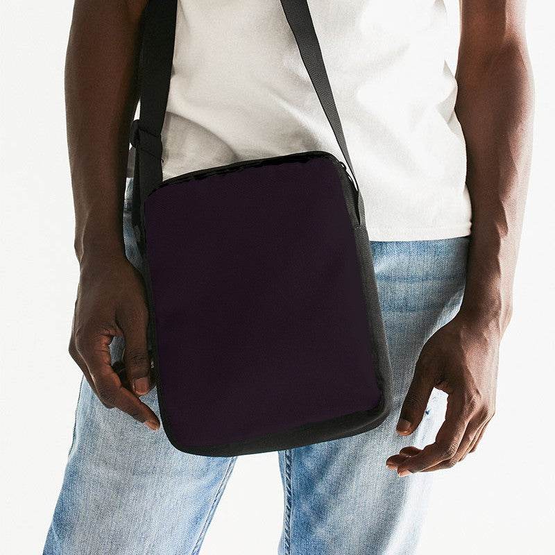 Deep Neutral Magenta Messenger Pouch (M-NE-DE) - Man Front CloseUp