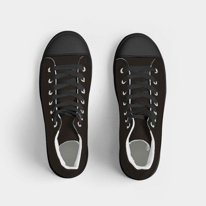 Deep Neutral Orange Women's High-Top Canvas Sneakers (O-NE-DE) - Top