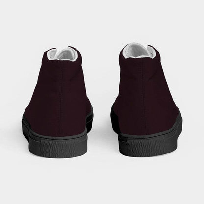 Deep Neutral Pink Men's High-Top Canvas Sneakers (PI-NE-DE) - Back