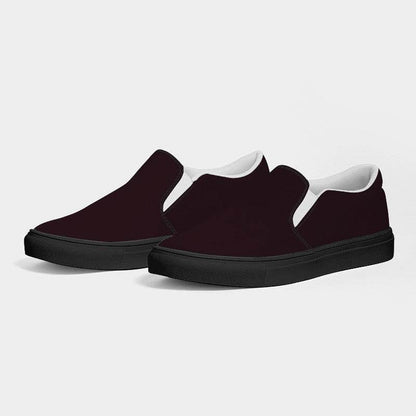Deep Neutral Pink Men's Slip-On Canvas Sneakers (PI-NE-DE) - Side 3