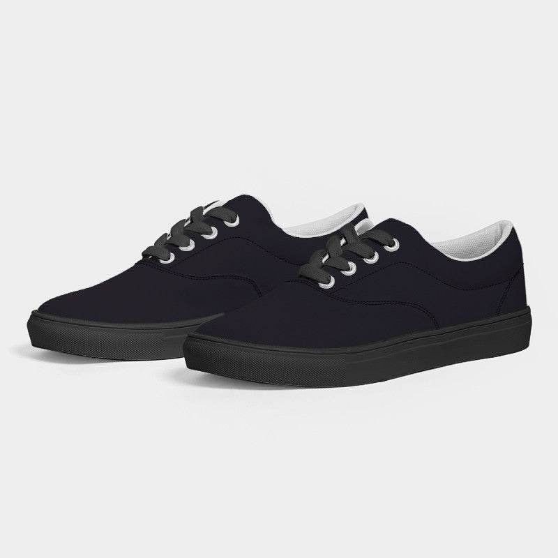 Deep Neutral Purple Men's Canvas Sneakers (PU-NE-DE) - Side 3