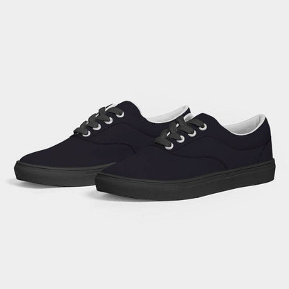Deep Neutral Purple Men's Canvas Sneakers (PU-NE-DE) - Side 3