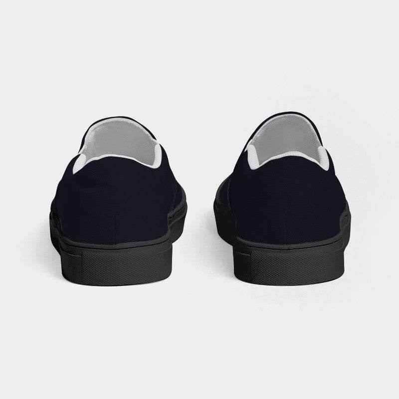 Deep Neutral Purple Men's Slip-On Canvas Sneakers (PU-NE-DE) - Back